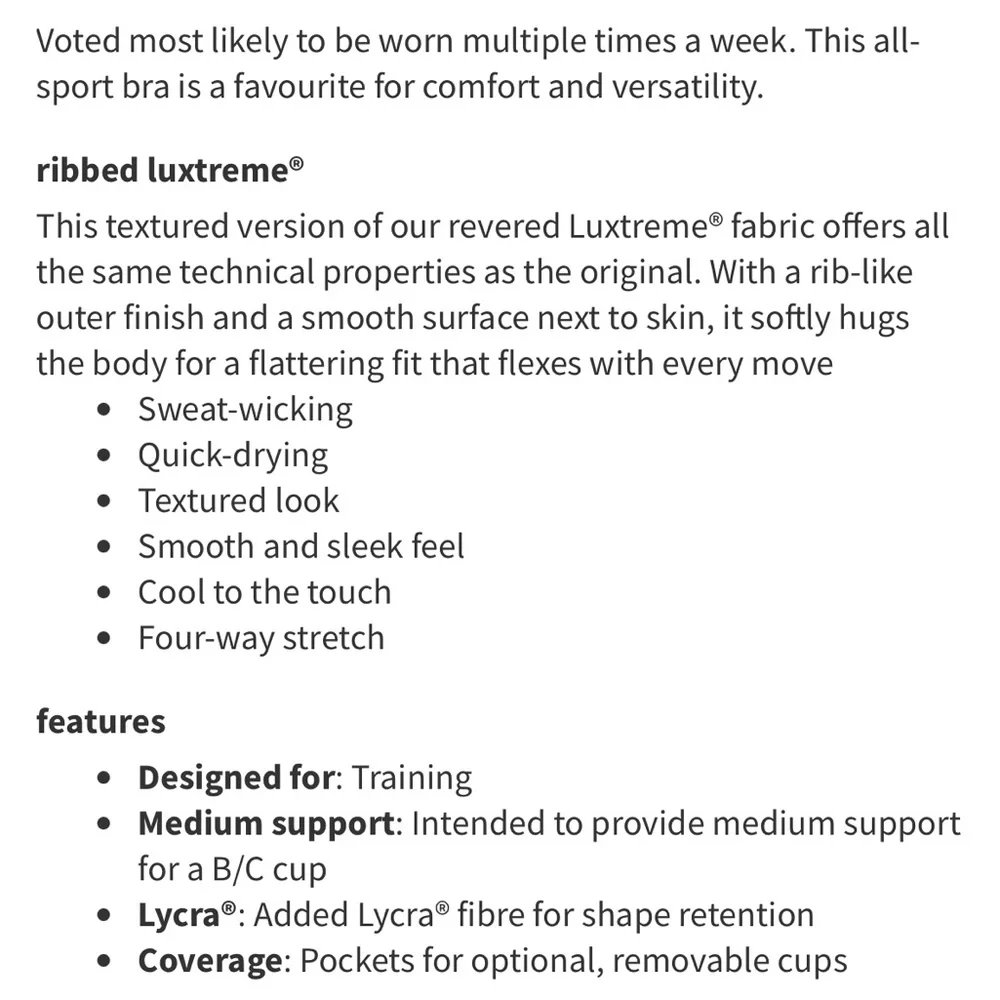 NWT energy longline bra ribbed black size 6 lululemon - Picture 12 of 12